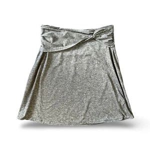 Patagonia Women's Skirt Seabrook Heathered Gray Twist Front Athleisure Large - Picture 1 of 5