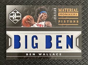 BEN WALLACE 2015-16 Limited 6 Game Worn BIG BEN Jersey Patch /149 Pistons