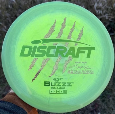 Discraft 4 claw buzzz Swirly, Green Holo and Gold Circles stamps 177+ - Image 1 of 2