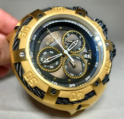 RELOJ CRONÓGRAFO INVICTA BOLT THUNDERBOLT HOMBRE ORO NEGRO CUARZO 27515 RARO Foto 1 de 4