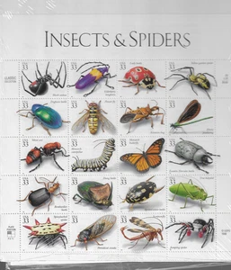 U.S. Sc #3351 1999 33¢ INSECTS and SPIDERS stamps sheet/pane of 20 MNH - Picture 1 of 1
