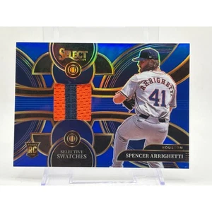 2024 Panini Select Spencer Arrighetti Rookie Blue Patch Relic 30/49 SP Astros RC - Bild 1 von 2