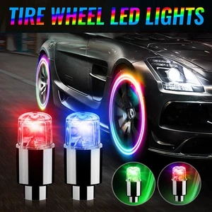 4 Pcs Tire Valve Lights LED Wheel Decorative For Motor Car Bicycle Bike - Picture 1 of 17