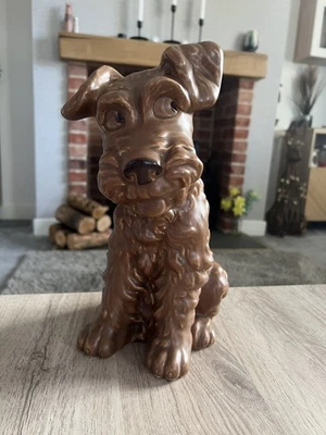 Rare Large Vintage 1380 SylvaC Terrier In Matt Chocolate Brown. - Image 1 of 4