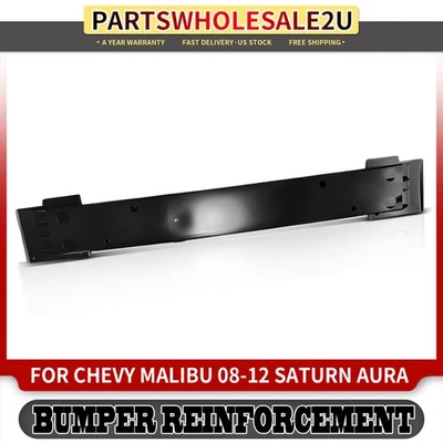 Barra de impacto de refuerzo de parachoques delantero de acero para Chevy Malibu 08-12 Saturn Aura Foto 1 de 4