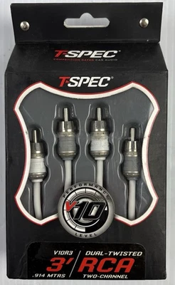 T-Spec V10 Series RCA Cable 2-Channel 3' #V10R3 - Image 1 of 3