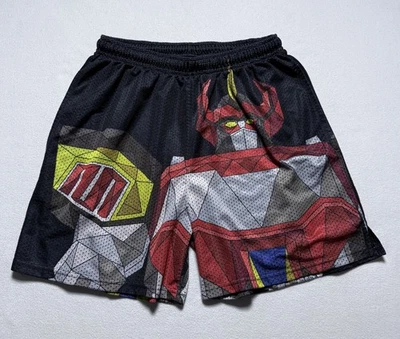Chalk Line Shorts Mens Small Mighty Morphin Power Rangers Mesh Black Megazord - Image 1 of 4