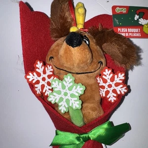 BNWT The Grinch Christmas Max 10" Plush Bouquet Removable Decorative Snowflakes - Picture 1 of 5