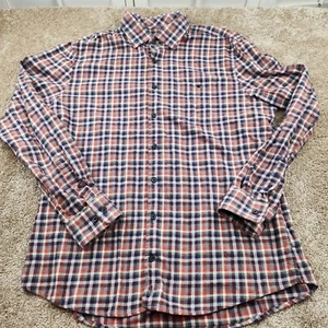 Camisa de franela a cuadros marrón manga larga Johnnie O Hangin' Out para hombre talla L - Imagen 1 de 6