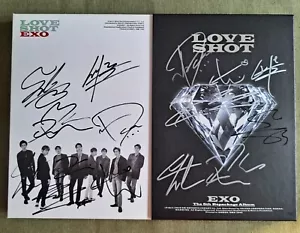EXO LOVE SHOT 5TH ALBUM CD Autographed & SIGNED PHOTO K-POP 2018 - Picture 1 of 29