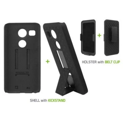 Funda Combo Cellet Shell/Funda Pata de Cabra con Clip para Cinturón para Google Nexus 5X Foto 1 de 4