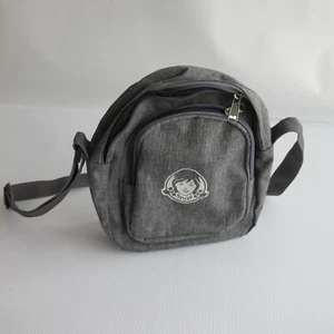 Wendy’s Restaurant Gray Logo Shoulder Bag Promotional mini sack zippered - Picture 1 of 8