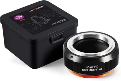 K&F Concept Manual Lens Adapter for M42 Lens to Fujifilm Fuji X FX Cameras Body - Image 1 of 4