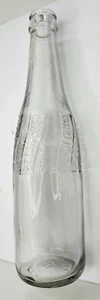 Vintage Embossed Vertical Wave Pepsi-Cola Clear swirl Glass Bottle textured - Picture 1 of 6