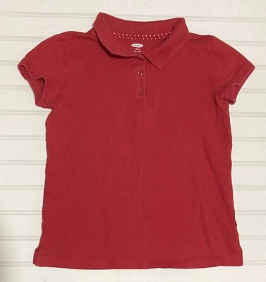 Camisa Polo Rojo Uniforme Escolar Niña Azul Marino Antiguo Talla 10-12 Grande Manga Corta Foto 1 de 4