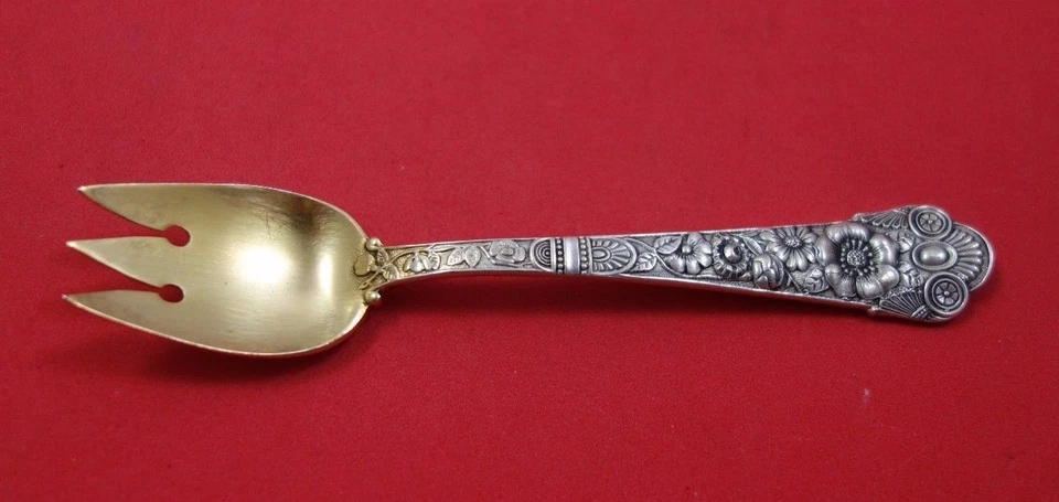 Cluny by Gorham Sterling Silver Sherbet Fork Gold Washed Original 4 3/4" - Image 1 of 1