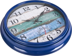 Large 16" Outdoor Wall Clock Waterproof Vintage Rustic Coastal Pool Garden Patio - Picture 1 of 2