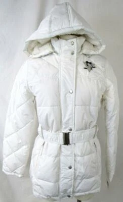 Chaqueta de invierno Pittsburgh Penguins para mujer L XL con capucha y cinturón desmontables APGN 45 Foto 1 de 4