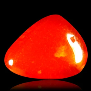 1.27 ct Fancy Cabochon (10 x 8 mm) Flashing Multicolor Red Fire Opal - Picture 1 of 1