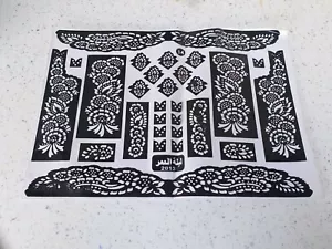 Henna Stencils Mehndi Templates Easy To Use Mixed Designs Indian Style Body Art - Picture 1 of 1
