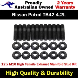 High Tensile Exhaust Manifold Stud Kit For Nissan Patrol TB42 4.2L - Picture 1 of 4