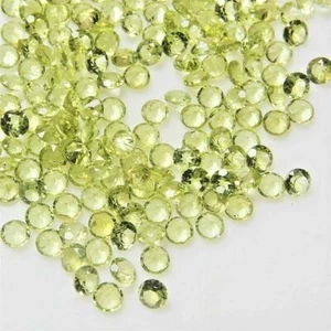 Großhandelsposten 2,25 mm runder Facettenschliff natürlicher Peridot lose kal... - Bild 1 von 8