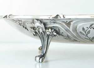 Antique Sterling Silver Bread Basket Centerpiece Delheid Brussels Hallmark c1910 - Picture 1 of 8