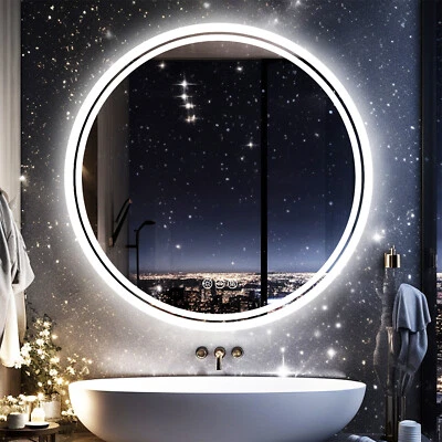 Wisfor Led Backlit Bathroom Mirror Anti-Fog Dimming Wall Mounted Makeup Mirror - Image 1 of 4