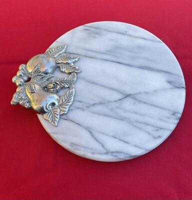 Marble Cutting Board Cheese Serving Charcuterie Platter Tray 10” - Image 1 of 4