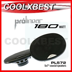 NEW PAIR PROLINEAR 180w 5x7" 2-WAY CAR AUDIO SPEAKER DOOR REAR SHELF 4ohm - Picture 1 of 6