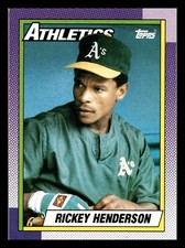 1990 Topps Rickey Henderson HOF Athletics #450 Mint