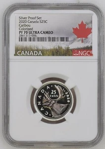 2020 Canada S25C Caribou Colorized NGC PF70 Ultra Cameo - Bild 1 von 2
