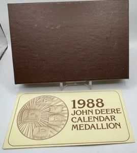 JOHN DEERE Calendar Medallion 1988 Five Historical Trademarks WOW - Picture 1 of 4