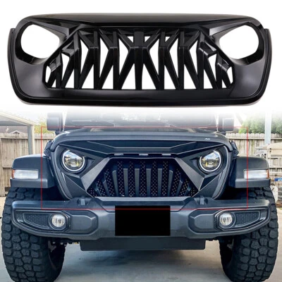 Goliath Grill Front Grille w/Amber Lights For 2018-21 Jeep Wrangler JL Gladiator Foto 1 de 4