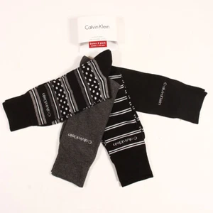 Calvin Klein Hombre 4 Pares Peinados Algodón Informal-Vestir Calcetines Negro Talla 7-12 - Imagen 1 de 1