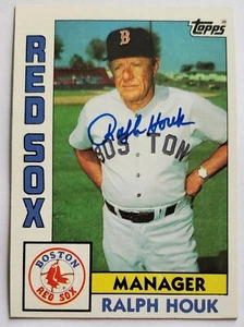 RALPH HOUK Autograph / Signed / Autographed 1984 Topps Card Manager Red Sox - Picture 1 of 3