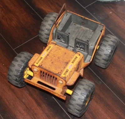 黄色/橙色 Tonka 沙丘越野车老式 20 世纪 70 年代 MR-970 吉普车 — 第 1/4 张图片