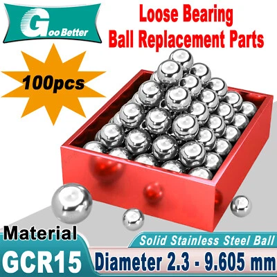 Stainless Steel Ball Bearings High Precision Solid Smooth Ball 2.3mm to 9.605mm - Image 1 of 4