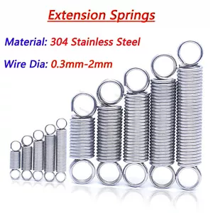 Filo Dia 0,3-2mm Prolunga Molle Tensione Doppio Anello Molla Acciaio Inox 304 - Foto 1 di 7