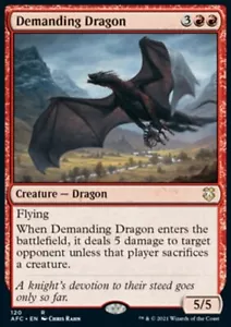 MTG Demanding Dragon (120/332) Adventures in the Forgotten Realms Commander NM - Picture 1 of 1