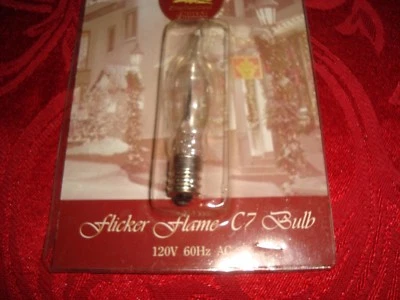 One NEW Enchanted Forest Flicker Flame C7 Replacement Bulb 120V 60Hz AC - Image 1 of 4