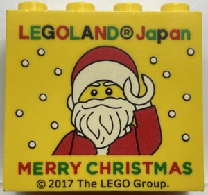 LEGO Land Japan Limited Bricks 2017 Merry Christmas Legoland Group Block - Picture 1 of 2