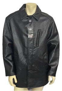 Reportage RGA Men's Black Leather Jacket Long Sleeve Size L - Picture 1 of 4