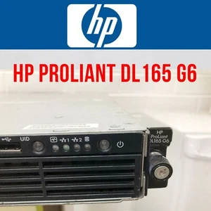 HP ProLiant DL165 G6 12 Core 2 x 6 Core AMD Opteron 2423 HE 2.0Ghz 4Gb RAM 1RU - Picture 1 of 6
