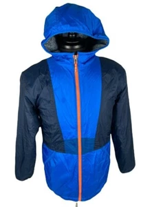 Giacca VINTAGE da uomo Columbia reversibile blu, grigio cerniera taglia XL - Foto 1 di 9