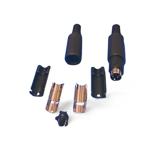 SVHS S-Video Connector Mini Din 4 Pin Male - Black - Picture 1 of 1