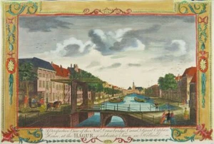 DEN HAAG THE HAGUE NIEDERLANDE ANSICHT KOL. KUPFERSTICH BALDWYN 1794 - Picture 1 of 2