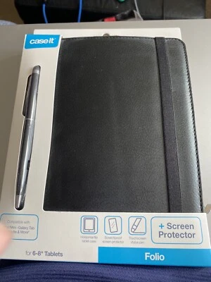 CaseIt Universal Case For Tablets 6-8'' with stylus pen, screen protector New - Image 1 of 4