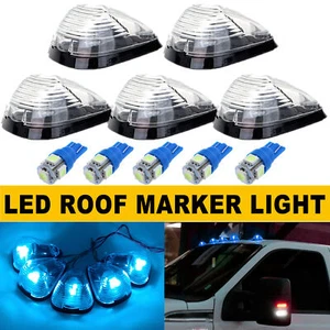 Clear Lens 8000K LED Cab Roof Marker Lights For 99-16 F250 F350 F450 Super Duty - Picture 1 of 12