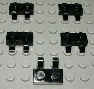 LEGO Plate with Clip 1x2 Black 5 Piece - Picture 1 of 1